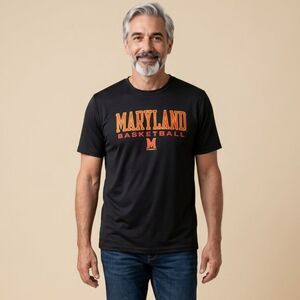 NWT Fanatics Unisex Black Maryland Terrapin Basketball T-Shirt - Size Large